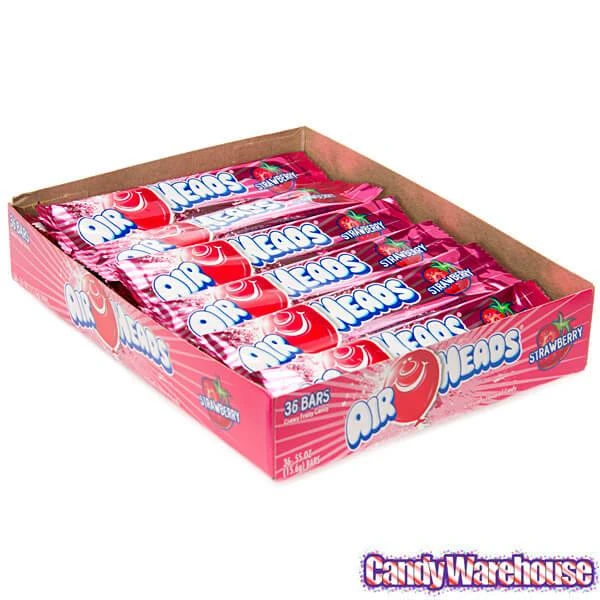 AirHeads Taffy Candy Bars - Strawberry: 36-Piece Box - Image 3