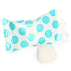 Blue Polka Dots Wrapped Butter Mint Creams: 300-Piece Case
