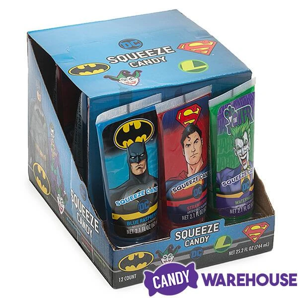 DC Comics Squeeze Candy Tubes: 12-Piece Display - Image 2