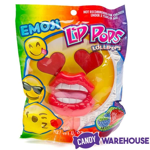 Flix Candy Emoji Lip Pops Candy Packs: 12-Piece Display - Image 4