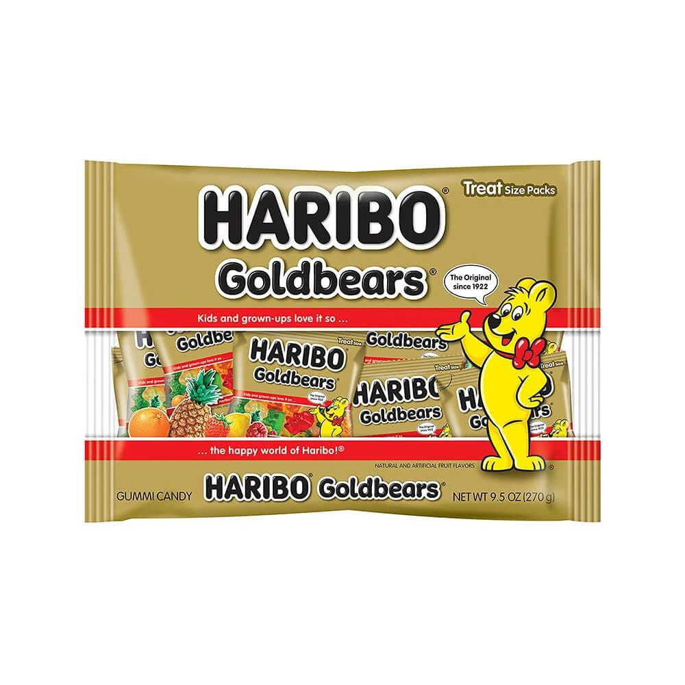 Haribo Gold-Bears Mini Gummy Bears 0.4-Ounce Packs: 24-Piece Bag - Image 4