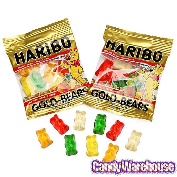 Haribo Gold-Bears Mini Gummy Bears 0.4-Ounce Packs: 24-Piece Bag - Image 6