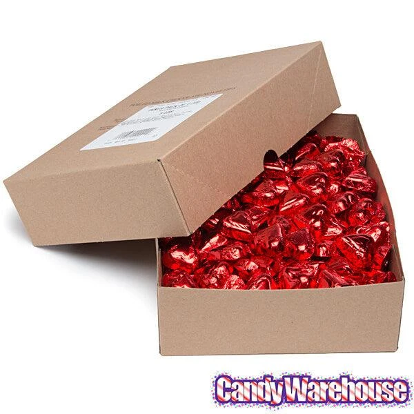 Madelaine Red Foiled Milk Chocolate Hearts: 5LB Box - Image 4