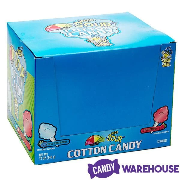 Mega Sour Cotton Candy Packs: 12-Piece Display - Image 2
