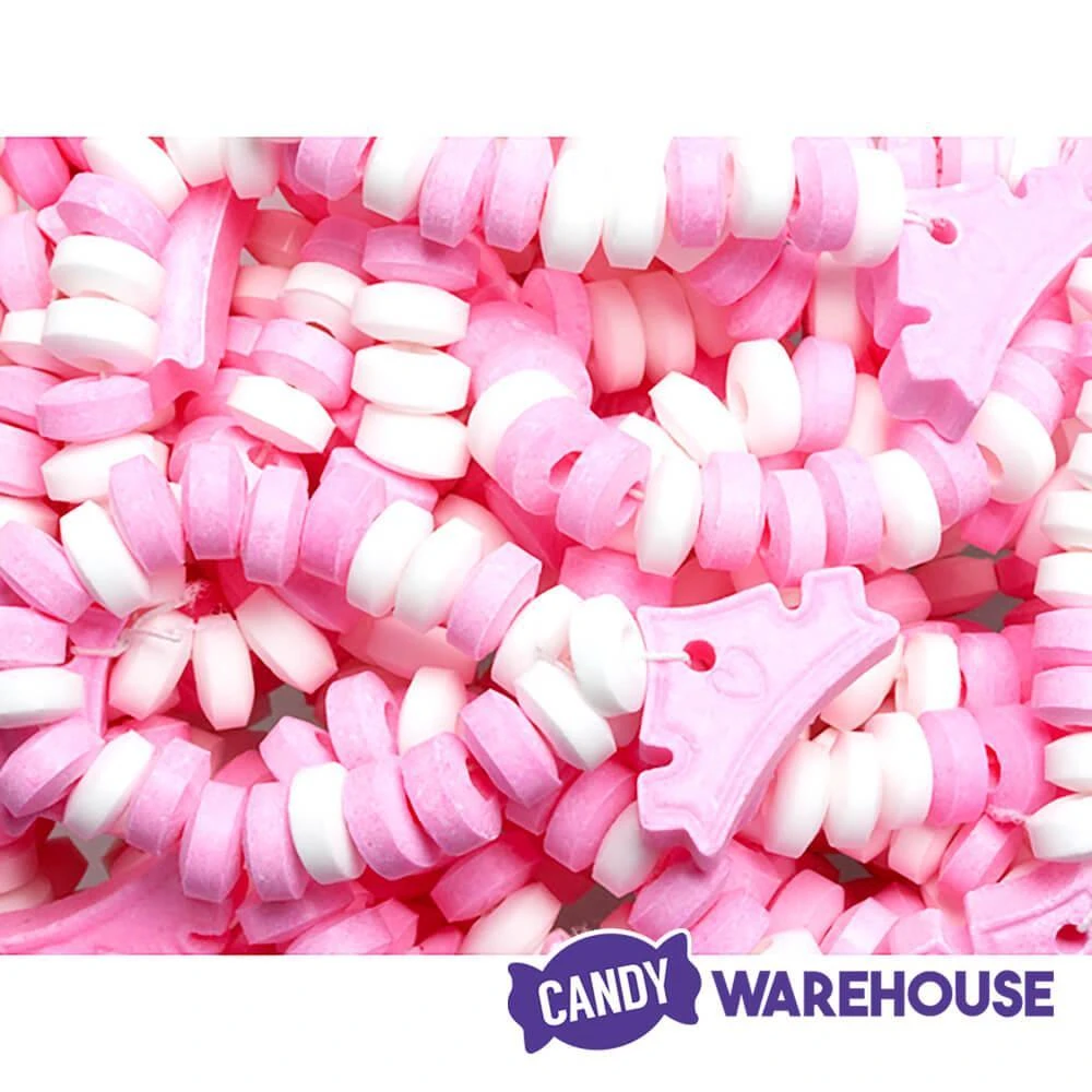 Pink And White Candy Bracelets: 12-Piece Bag - Image 2
