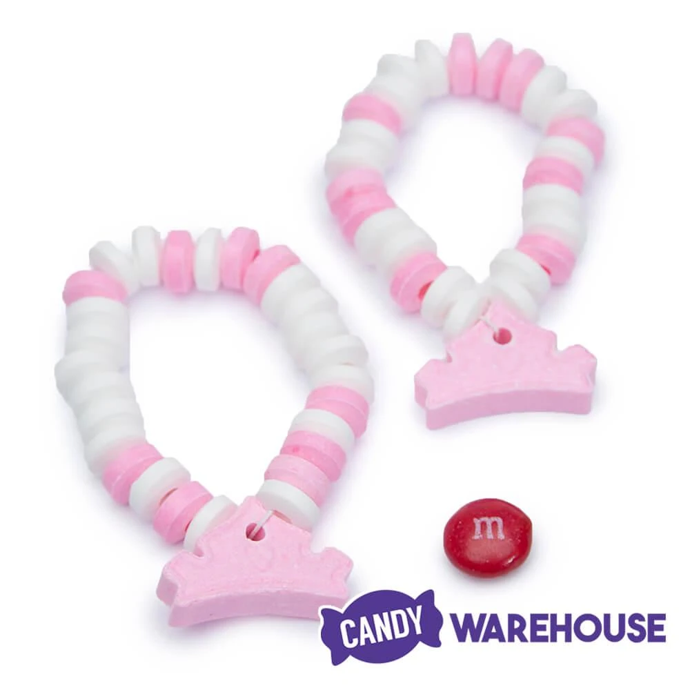 Pink And White Candy Bracelets: 12-Piece Bag - Image 3