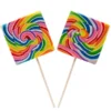 Rainbow Swirl 8-Ounce Square Lollipops: 24-Piece Box