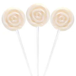 Swipple Pops Petite Swirl Ripple Lollipops - White Pineapple: 60-Piece Tub