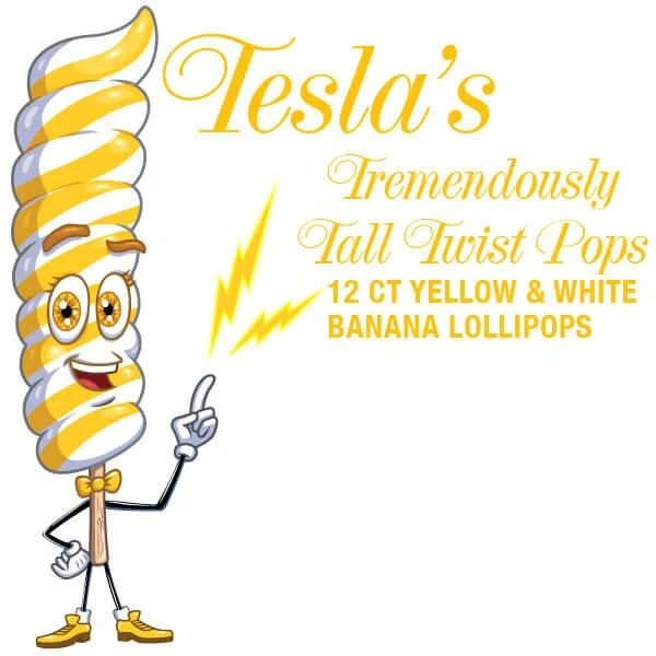 Tesla's Tremendously Tall 3-Ounce Twist Pops - Banana: 12-Piece Box - Image 4