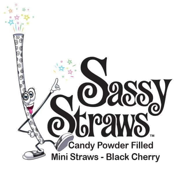 YumJunkie Sassy Straws Candy Powder Filled Mini Straws - Black Cherry: 50-Piece Bag - Image 7