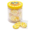 YumJunkie Sweet Suns Yellow Swirl Hard Candy Circles: 30-Piece Jar
